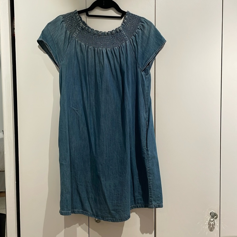 Current/Elliot women’s smocked denim dress size 0